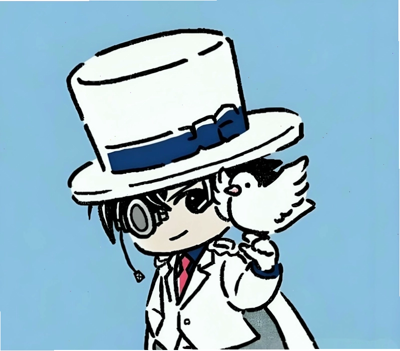 Kaito Kid Chibi trong trang phục tuxedo quen thuộc