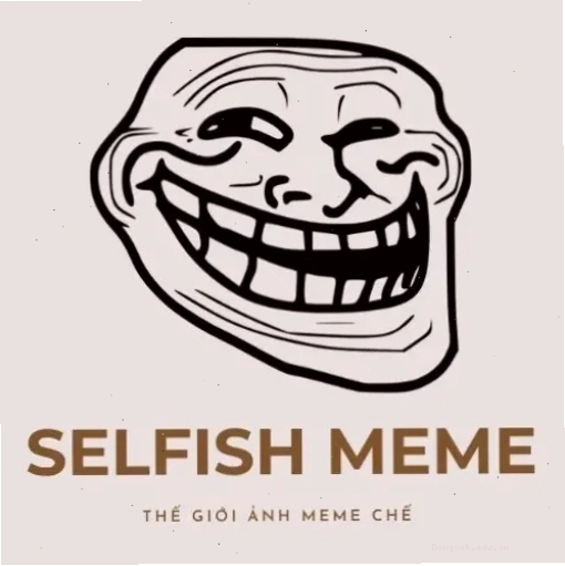 Logo Selfish Meme làm avatar mặc định tối giản