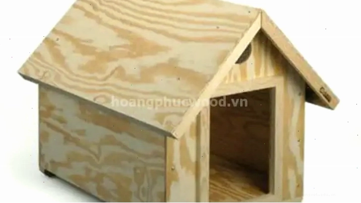 Mẫu chuồng chó bằng gỗ với thiết kế hiện đại, kích thước phù hợp