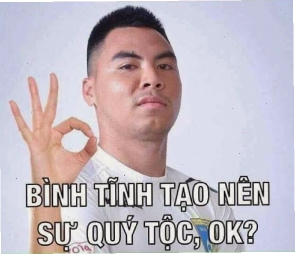 Meme bình tĩnh với biểu cảm 