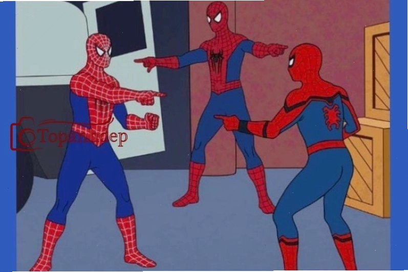 Meme chỉ tay người nhện 3 người