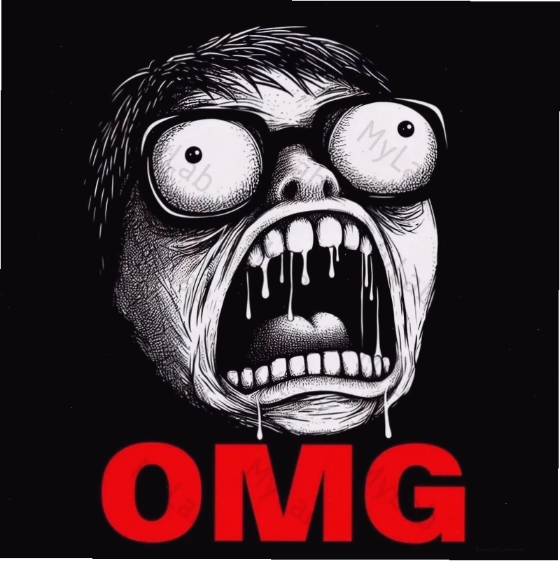Meme face với biểu cảm kinh ngạc