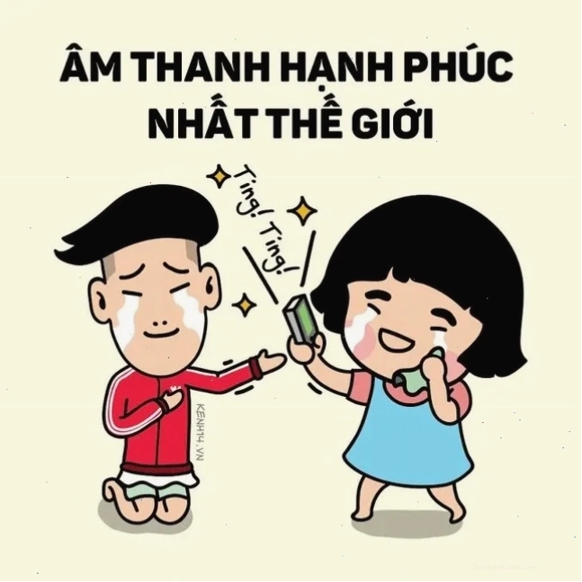Meme hạnh phúc khi được "ting ting"