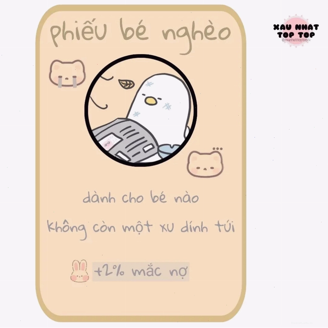 Meme về phiếu bé nghèo