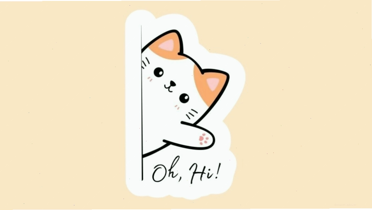 Mèo chibi đang ngủ gật trên gối