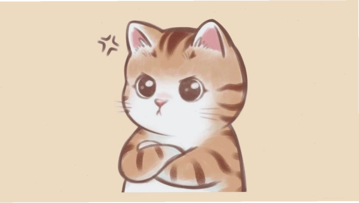 Mèo chibi đeo kính và đọc sách