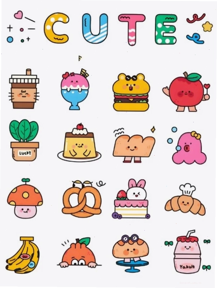 Minh họa bài viết bằng hình đồ ăn chibi