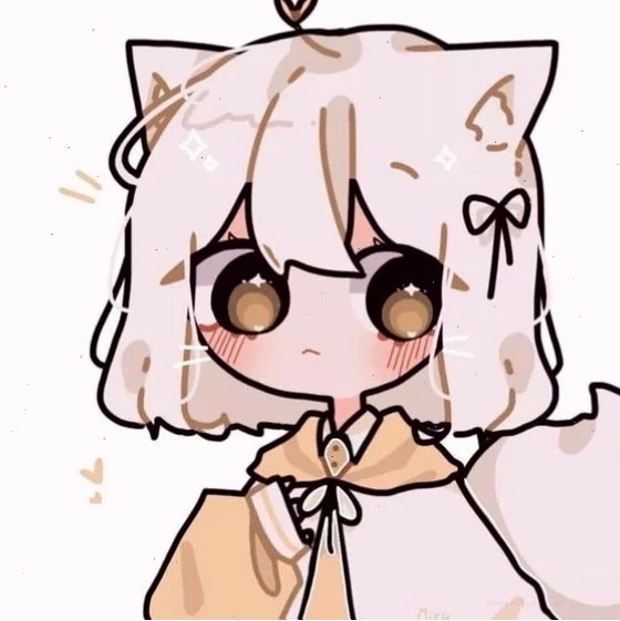 Nhân vật chibi mèo đã hoàn thiện với màu sắc tươi tắn