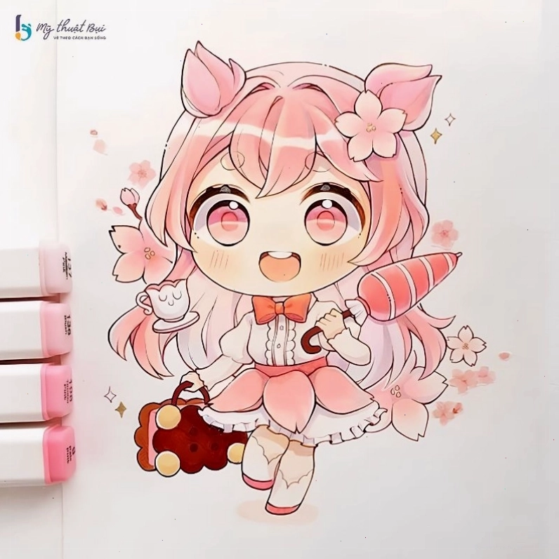 Nhân vật chibi nữ hóa thân thành nàng tiên elf