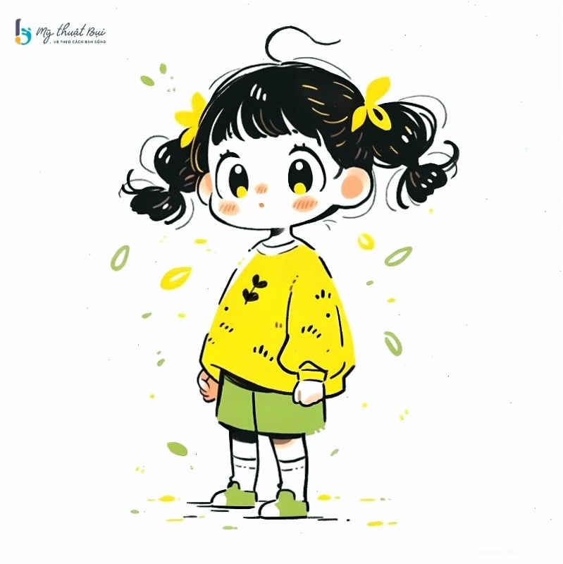 Phác thảo hình dáng cơ bản của nhân vật anime chibi girl