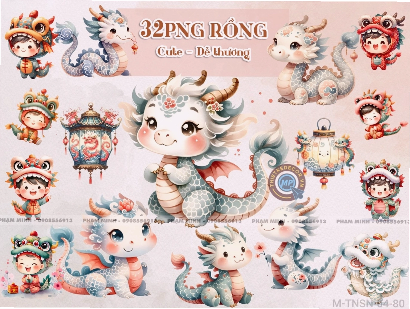 Rồng chibi đội mũ và đeo tai nghe phong cách ngầu