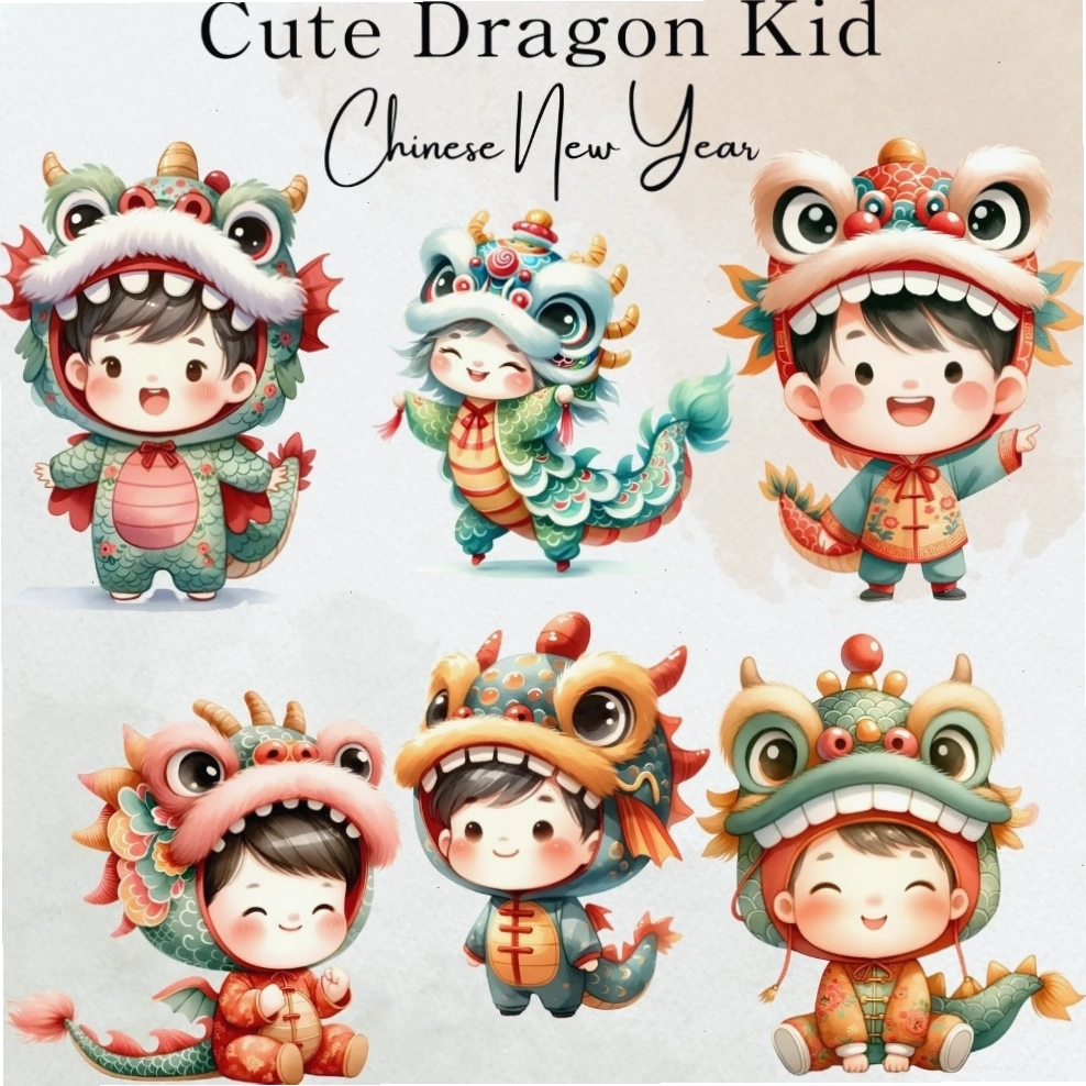 Rồng chibi ngủ gật với tư thế đáng yêu