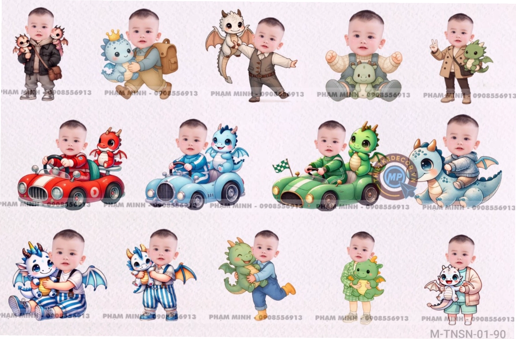 Rồng chibi ôm số 1 thể hiện sự dẫn đầu