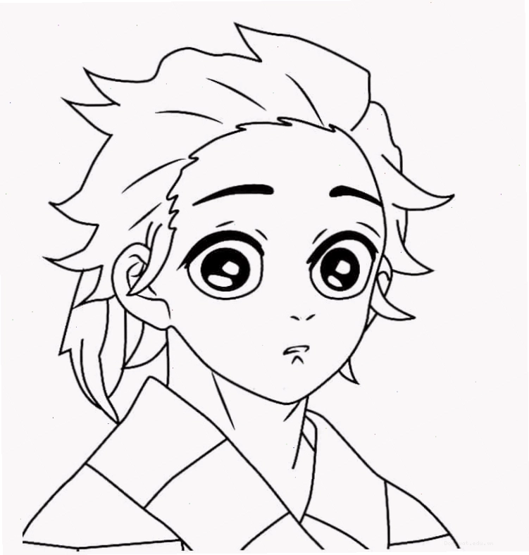 Tanjiro Kamado phiên bản chibi với biểu cảm vui vẻ