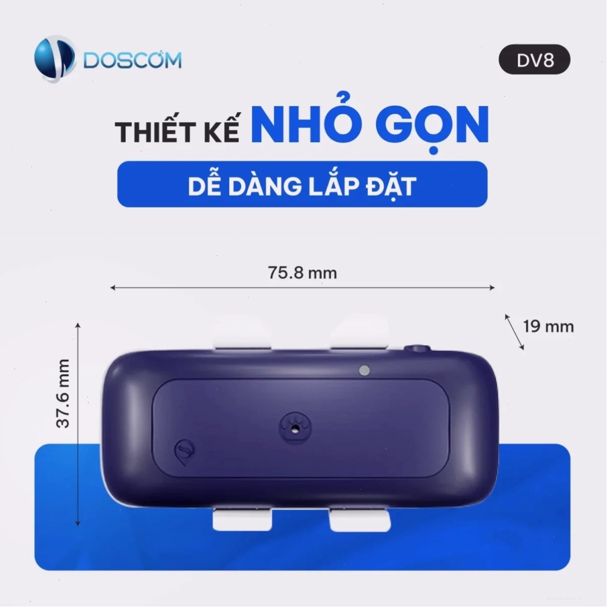 Thiết kế nhỏ gọn của thiết bị định vị DV8