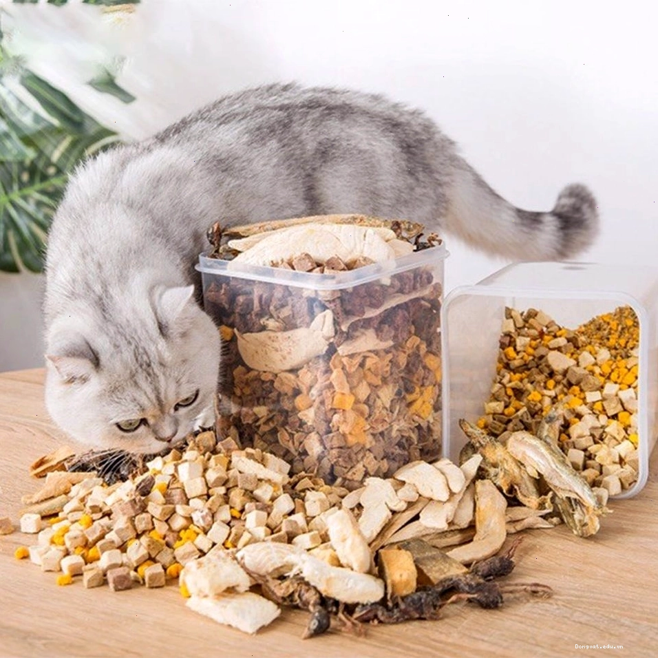 Thịt sấy khô bổ sung dinh dưỡng cho mèo