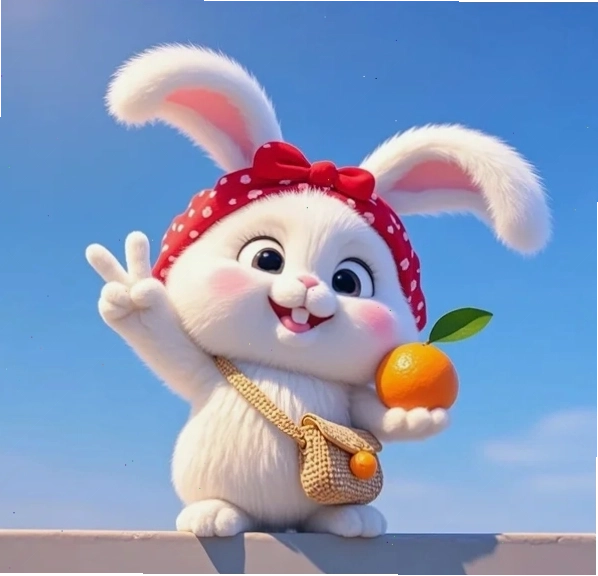 Thỏ con chibi đang ngủ