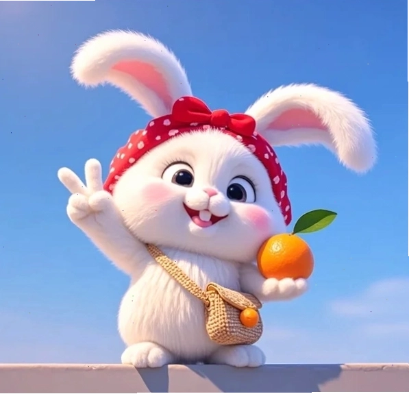 Thỏ con chibi đang ngủ say sưa