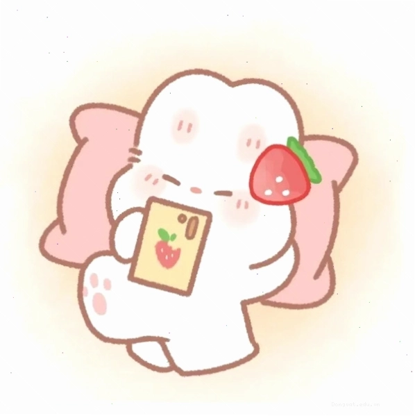 Thỏ con dễ thương chibi trong khung cảnh thiên nhiên