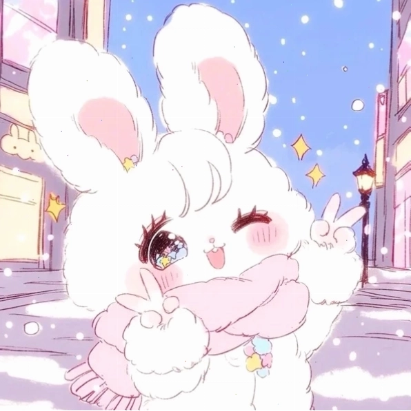Thỏ con dễ thương với phong cách chibi