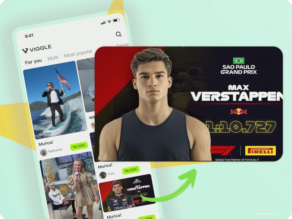 Thư viện mẫu video meme trên Viggle AI