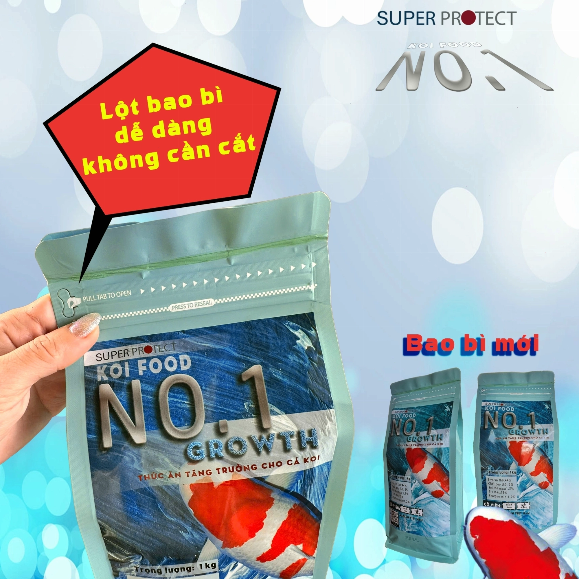 Thức ăn cá Koi No.1 Growth 1kg