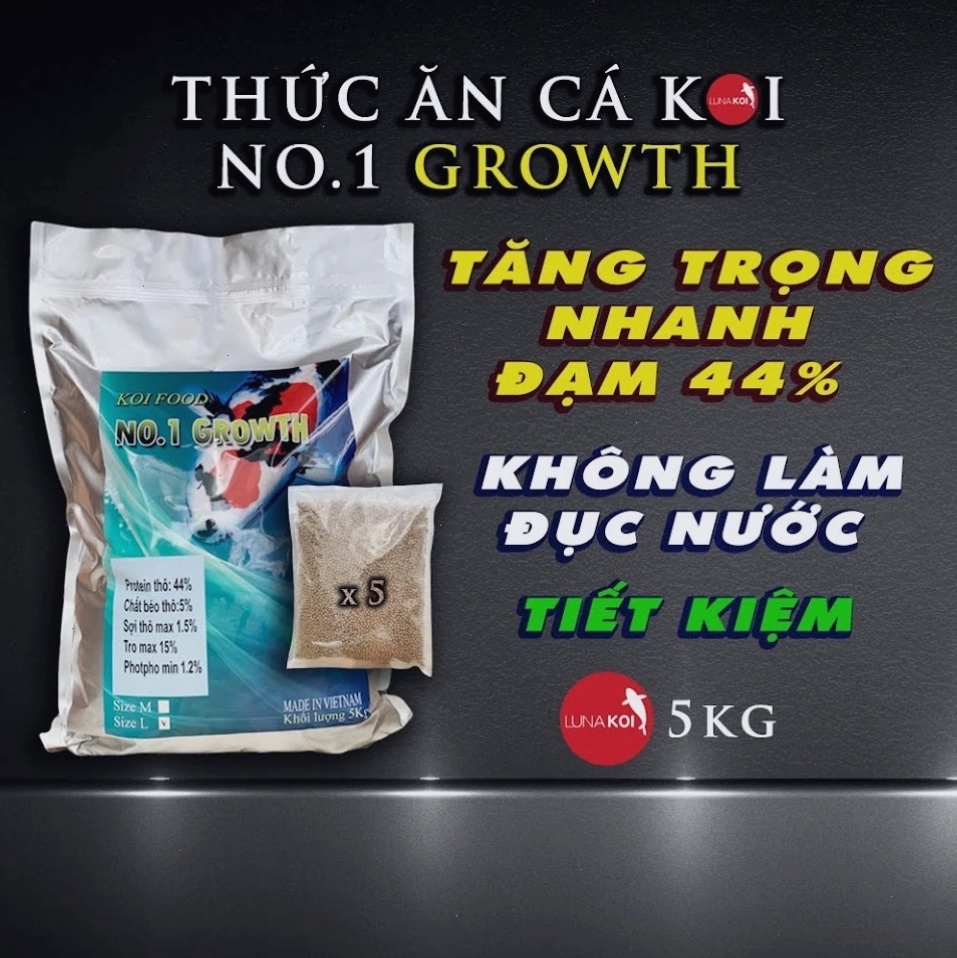 Thức ăn cá Koi No.1 Growth tăng trọng nhanh và tiết kiệm chi phí