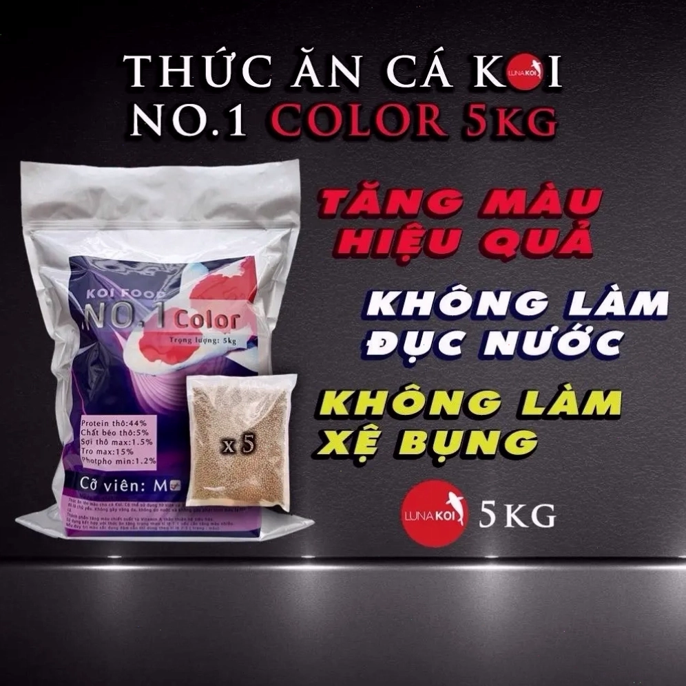 Thức ăn No.1 Color 5kg giúp tăng màu cá Koi