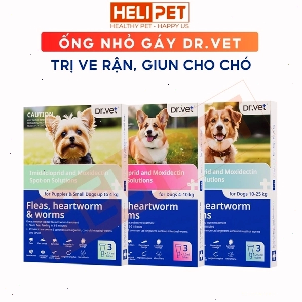 Thuốc nhỏ gáy trị ve rận DR.VET cho chó