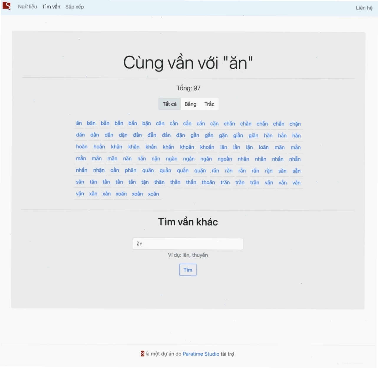 Tìm 5 từ có vần An