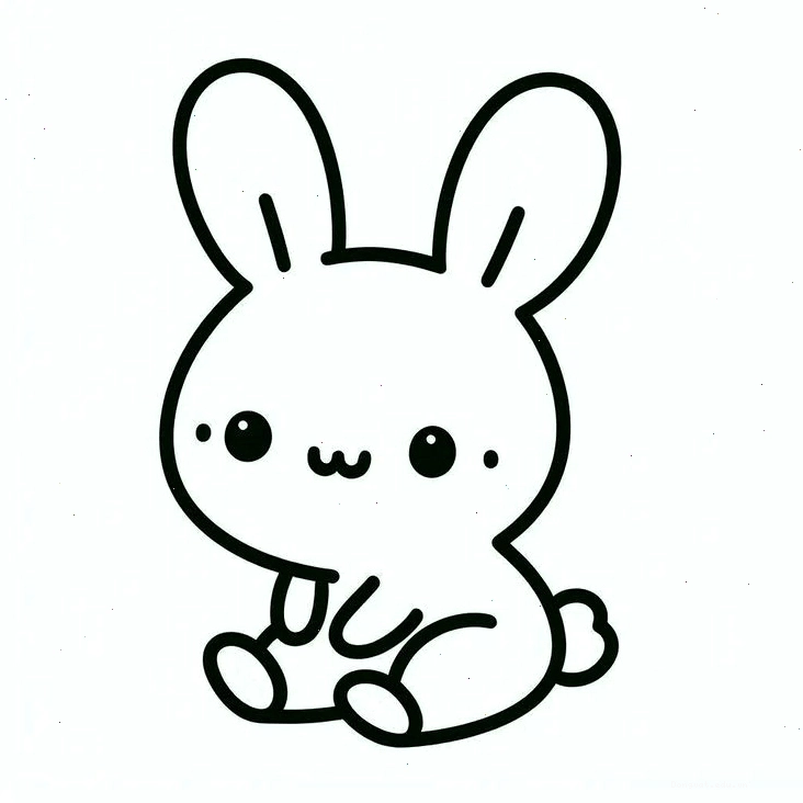 Tô màu chú thỏ chibi