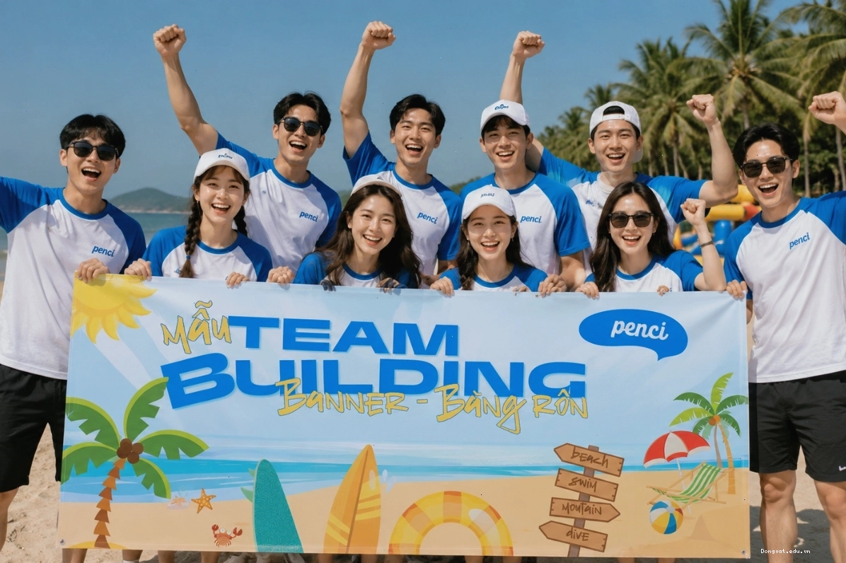 Tổng hợp mẫu banner và backdrop team building sôi động