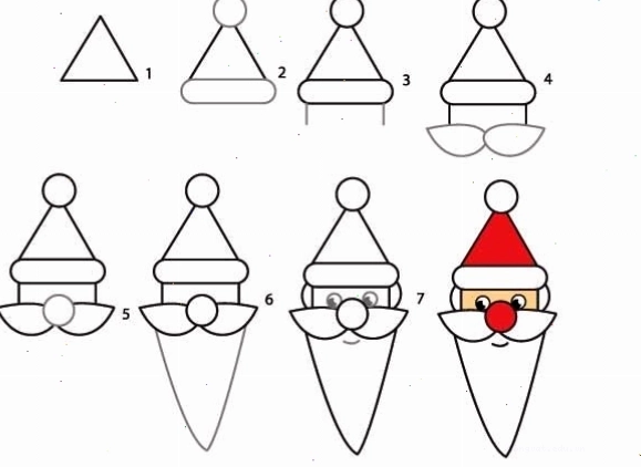 Tranh vẽ ông già Noel chibi cho bé