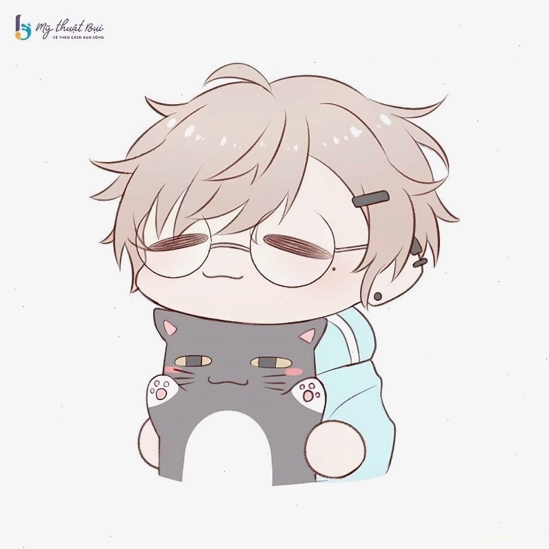 Vẽ chibi nam với trang phục thường ngày, mang nét đáng yêu