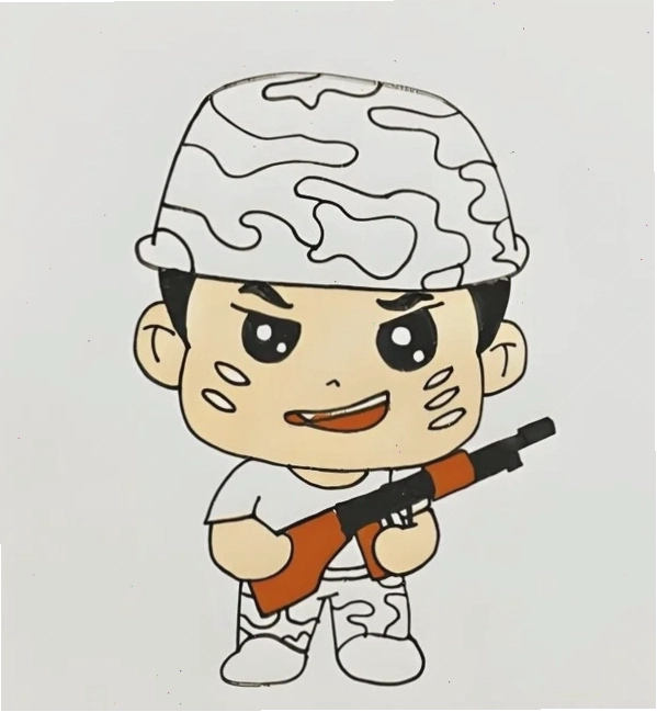 Vẽ chú bộ đội anime chibi theo yêu cầu