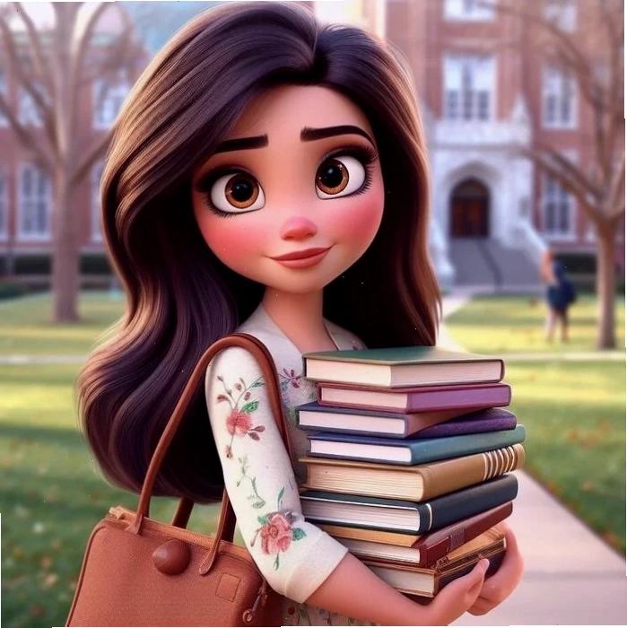 Vẽ cô giáo và học sinh chibi trong tà áo dài