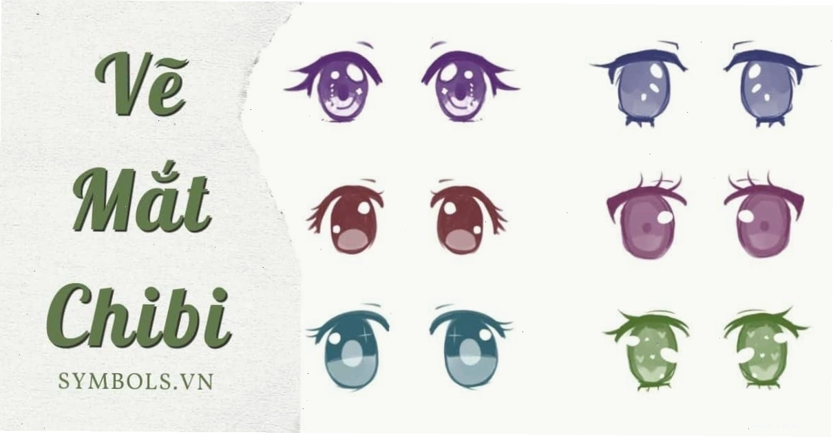 Vẽ Mắt Chibi Dễ Thương
