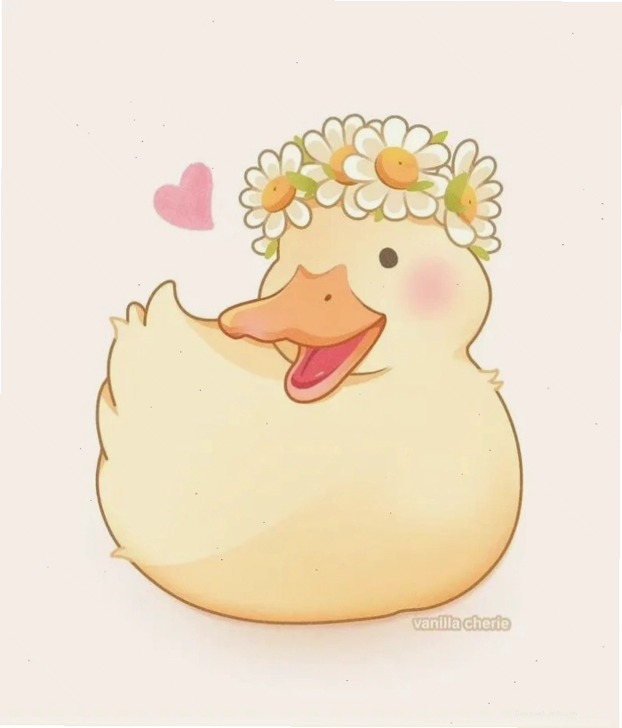 Vịt cute chibi với biểu cảm hài hước