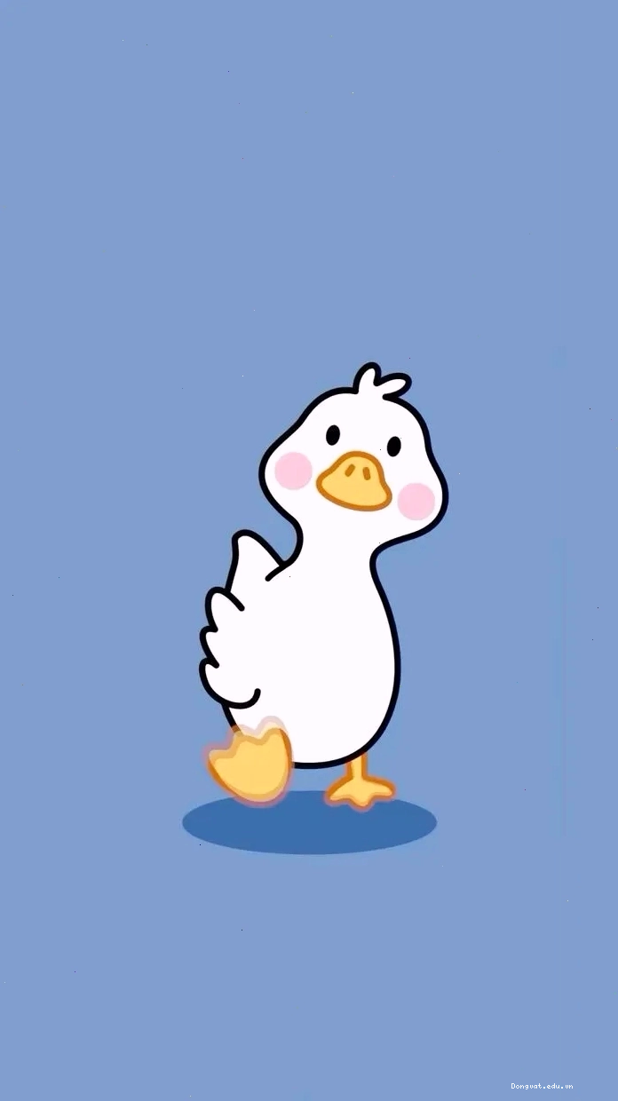Vịt hoạt hình cute với phong cách vẽ đơn giản