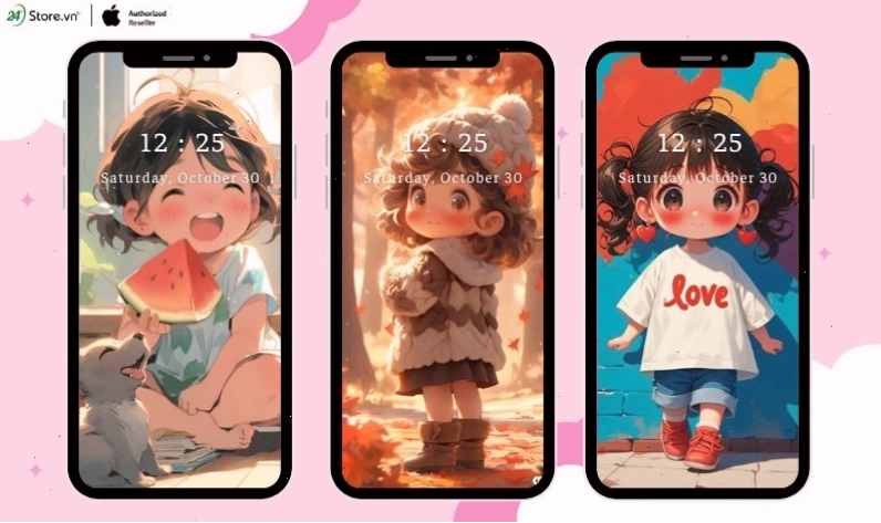 hình nền chibi cute nhân vật hoạt hình nổi tiếng