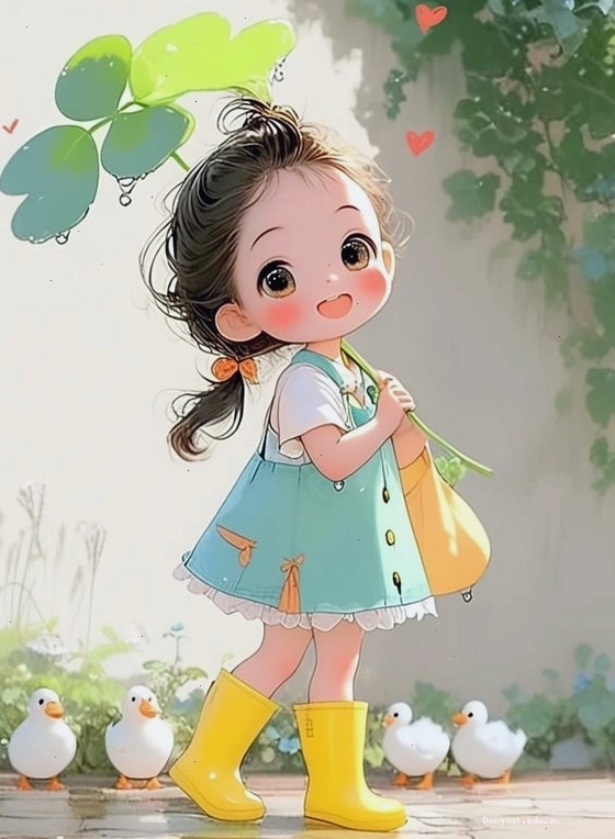 hình nền cute chibi nữ dễ thương