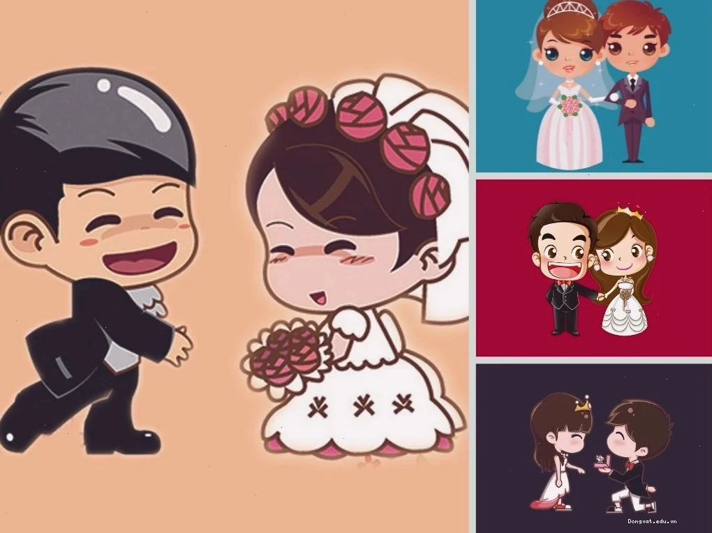 Bộ sưu tập cô dâu chú rể hoạt hình khiến bạn mê mẩn ngay