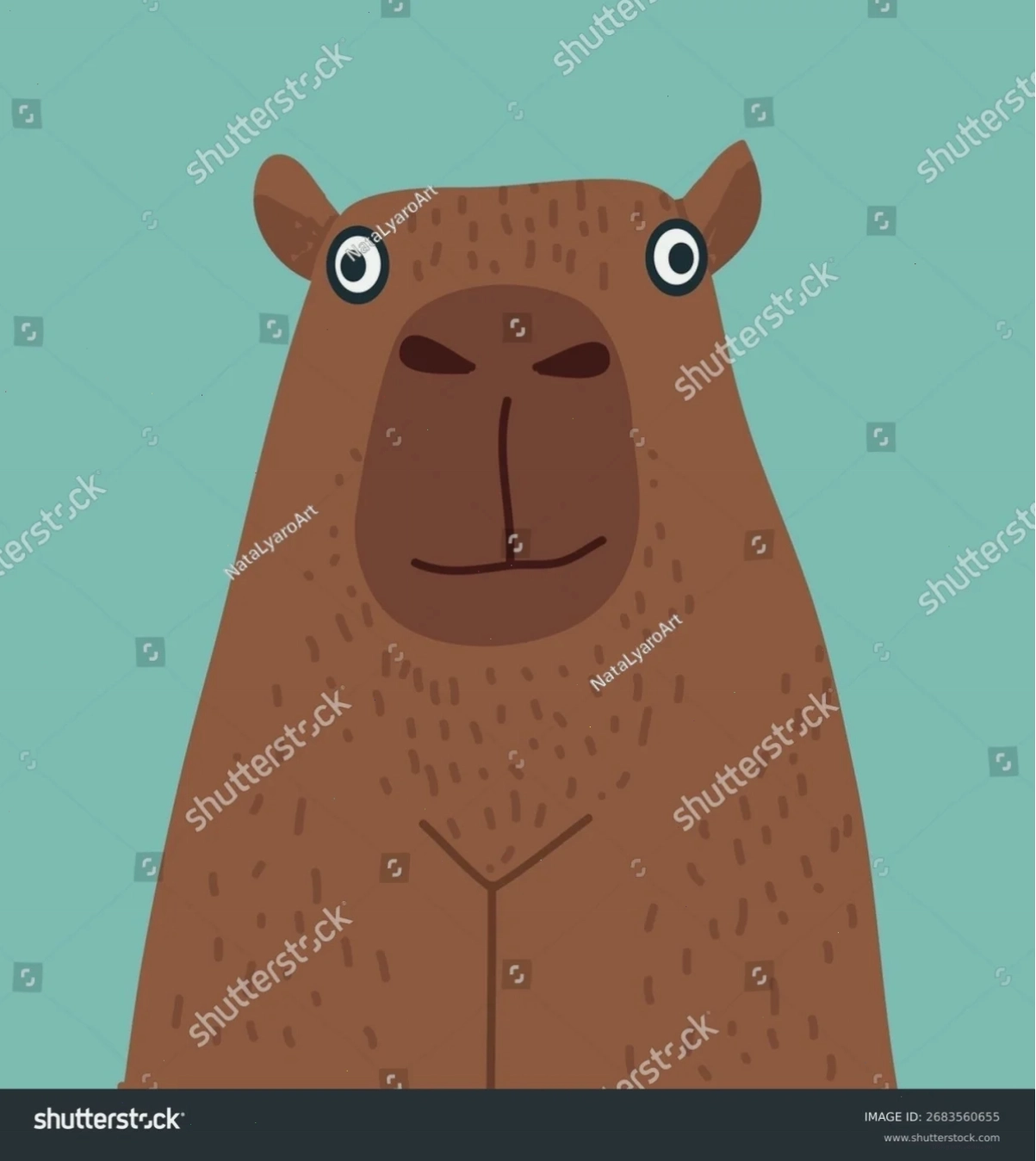 Một avatar capybara với biểu cảm dễ thương