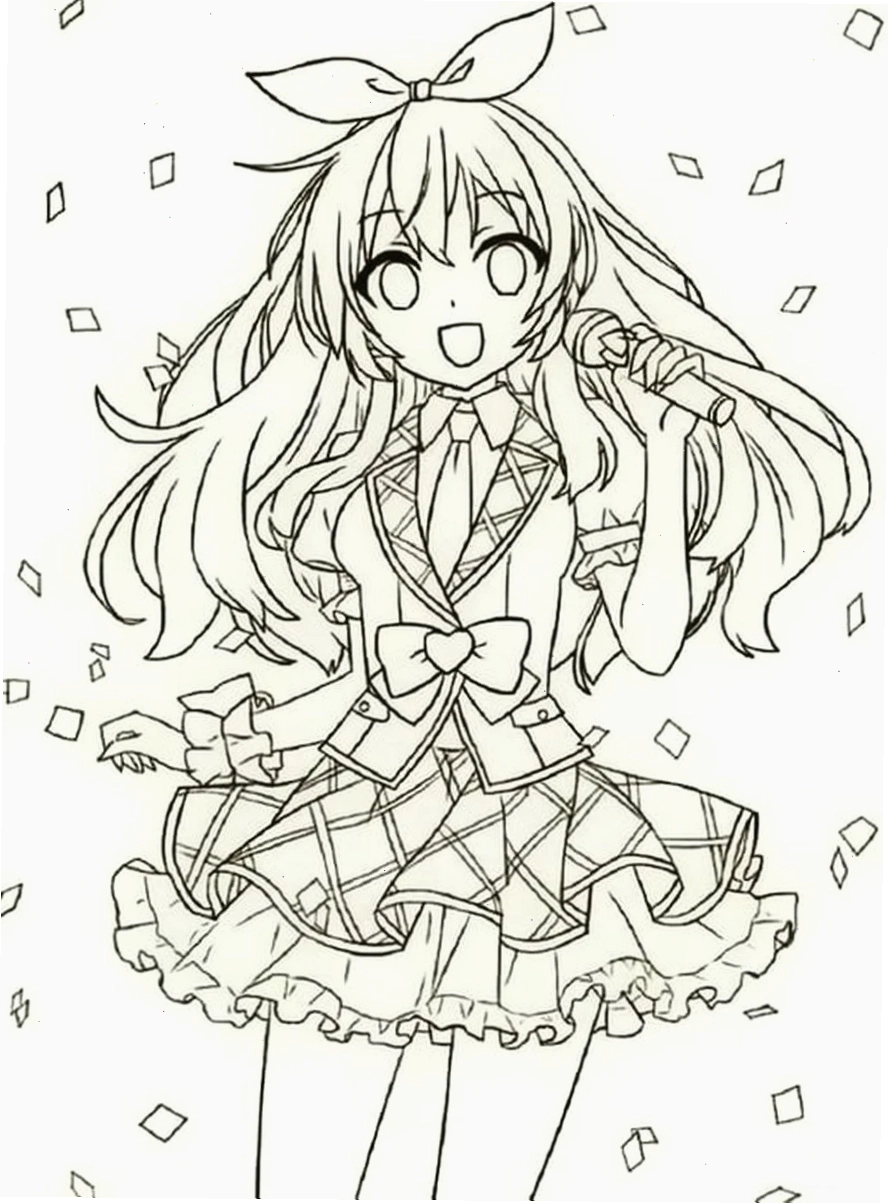 tranh vẽ nhân vật anime dễ thương nhất