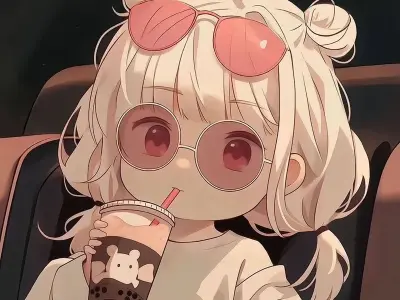 Ảnh avatar cute girl chibi dễ thương cho mạng xã hội