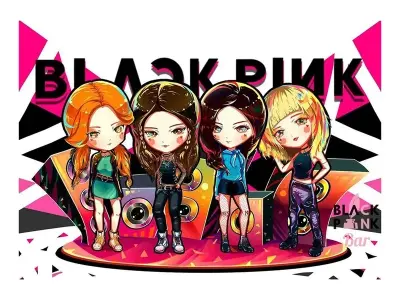 Chiêm ngưỡng ảnh Blackpink chibi đầy sáng tạo và màu sắc