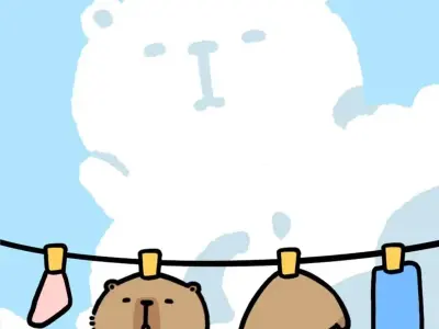 Ảnh Capybara chibi cực dễ thương khiến bạn không thể rời mắt