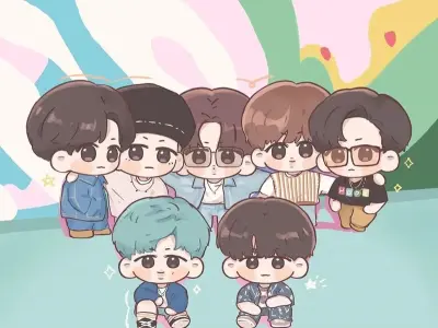 Bộ sưu tập ảnh chibi BTS cute siêu hot 2025