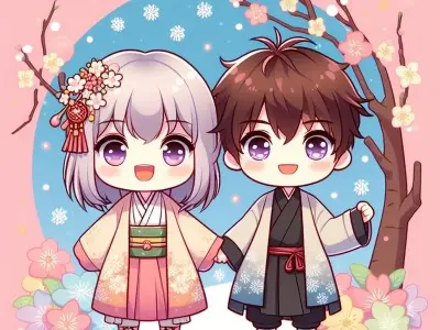 Top ảnh chibi đôi ấn tượng để làm avatar hoặc hình nền