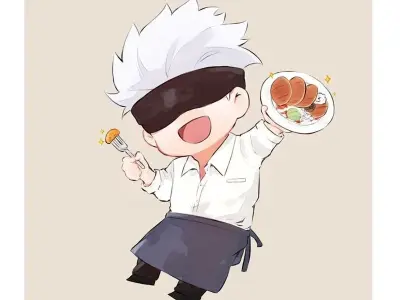 Hình ảnh Gojo chibi phiên bản hoạt hình siêu dễ thương